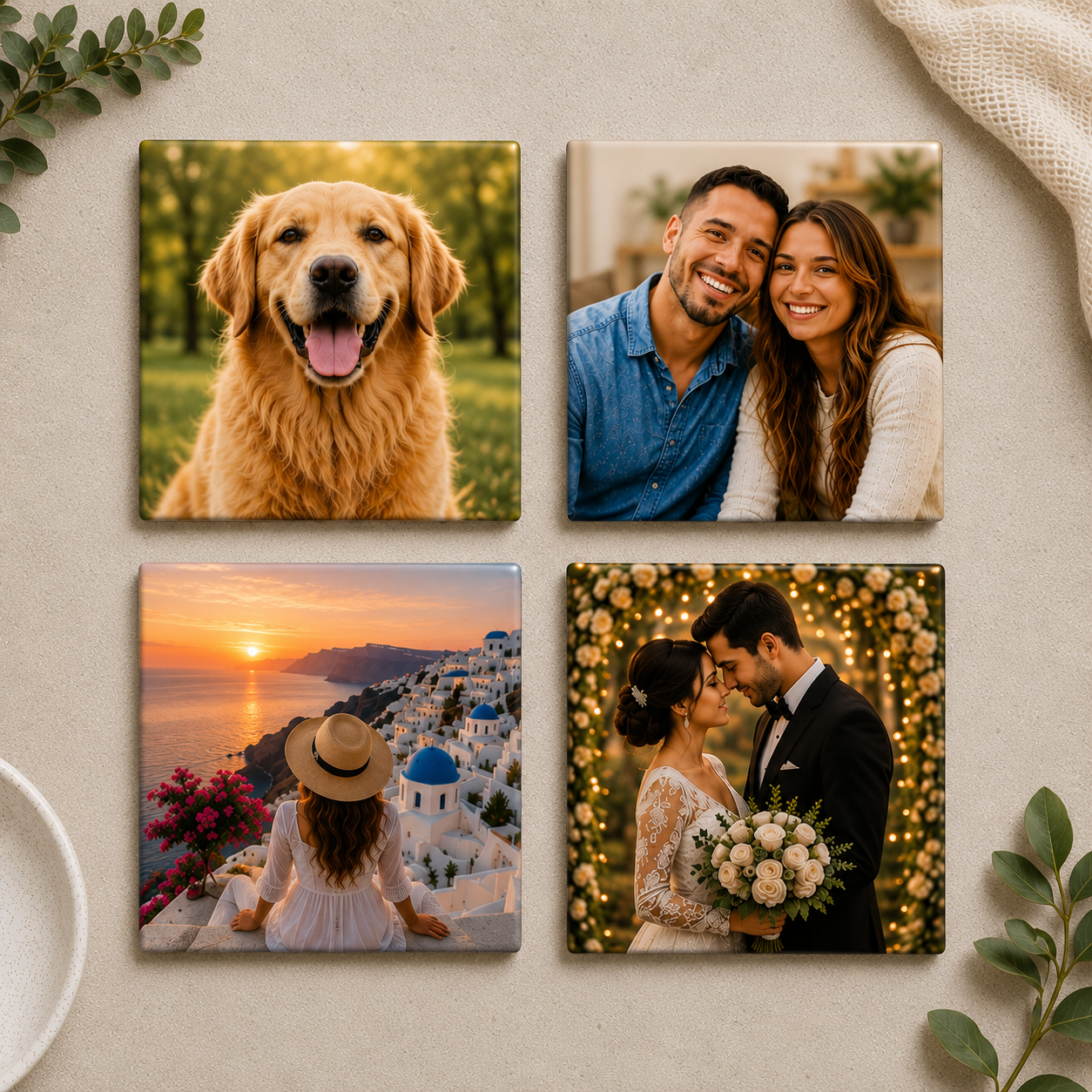2.5 x 2.5" Square Custom Photo Magnets