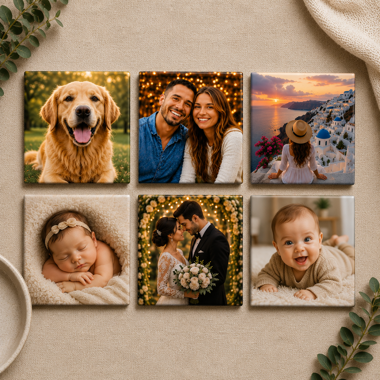 2.5 x 2.5" Square Custom Photo Magnets