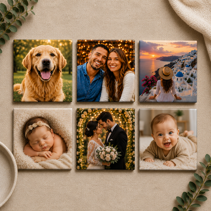 2.5 x 2.5" Square Custom Photo Magnets